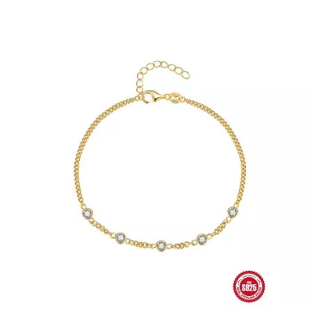 1 pieza Pulsera de moda zirconia cúbica adorno para mujeres para decoración diaria