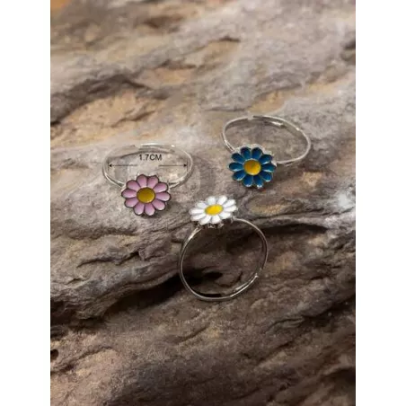 3 piezas/set Anillo abierto moda con diseño de flor para mujeres para decoración diaria