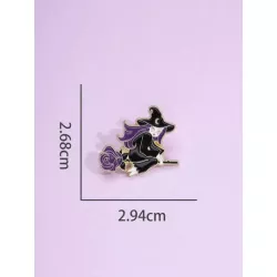 1 pieza Broche moda aleación de zinc con dibujos animados bruja para mujeres para decoración diaria