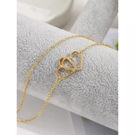 1 set Cadena tobillera de moda con adorno de corazón para mujeres para decoración diaria