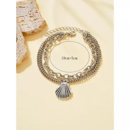 1 pieza Pulsera tobillera de moda en abanico accesorio para mujeres para decoración diaria