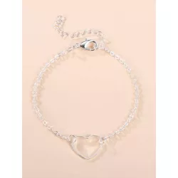 Pulsera tobillera de cadena con adorno de corazón