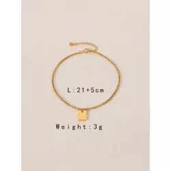 1 pieza Pulsera tobillera bohemio con estampado de letra para mujeres para fiesta