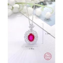 3 piezas de moda con elegante plata 925 & zirconia Pendientes con Collar Set joya , adecuado para mujeres a desgaste en trabajar