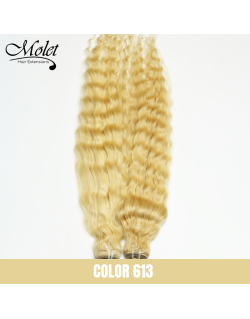 Molet Raw Human Hair Weft Wavy Color 613